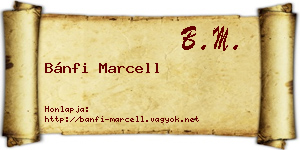 Bánfi Marcell névjegykártya